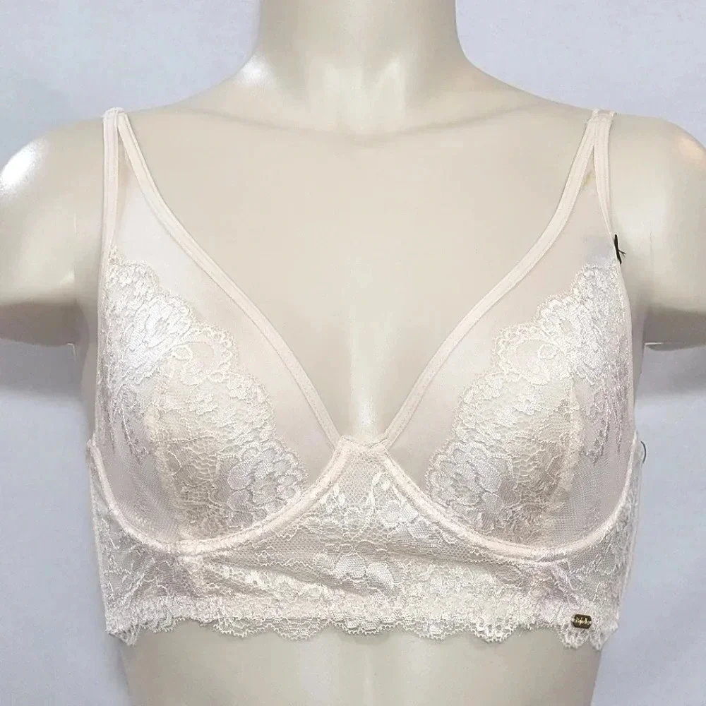 Rafaella RF12005 Lace Molded Long Line Bra 34B‎ Sand Dollar NWT  New with Tags